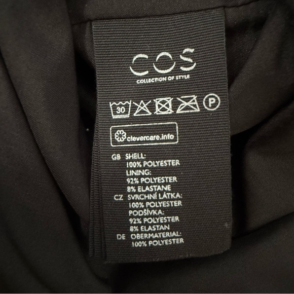 Women’s COS Pleated High Neck Long Sleeve Tunic Dress Size 2 - Picture 14 of 16